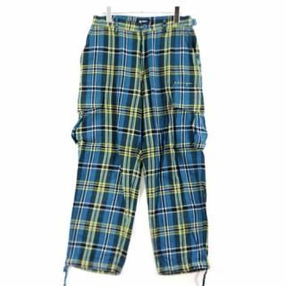 XLARGE ȥ顼 PLAID CARGO PANTS åѥ 30 ֥롼