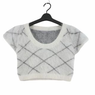 MELT THE LADY ȥǥ fleeting check knit tops å ˥å ۥ磻