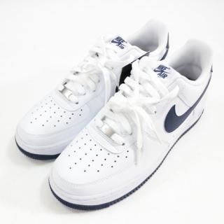 NIKE ʥ AIR FORCE 1 '07 White/Navy  ե ۥ磻/ͥӡ 1FJ4146-104 US927cm) ۥ磻 ͥӡ