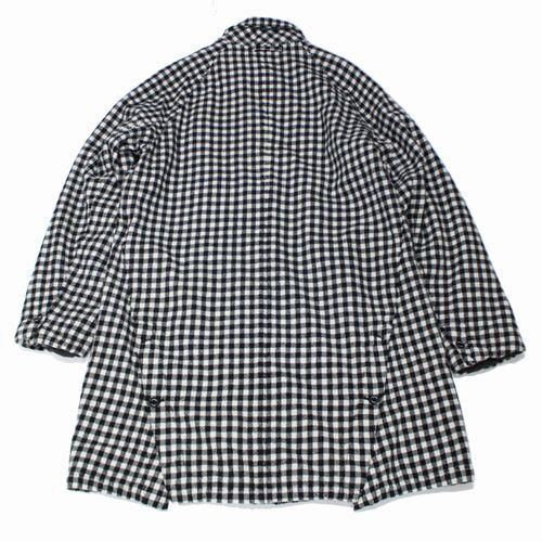 UNDERCOVER チェスターコート 縮絨 UNDERCOVER アンダーカバー 背面切り替え縮絨チェックロング