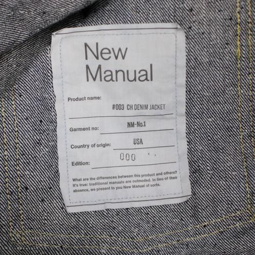 New Manual ニュー マニュアル #003 CH DENIM JACKET ONE New Manual ニュー マニュアル #003 CH DENIM JACKET ONE