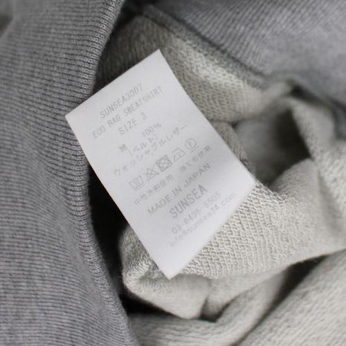 SUNSEA サンシー 25SS ECO BAG SWEATSHIRT スウェット 3 グレー SUNSEA サンシー 25SS ECO BAG SWEATSHIRT スウェット 3 グレー