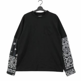 sacai  21SS Archive Print Mix Long Sleeve T-Shirt ڥ꡼ 쥤䡼 Ĺµ T 2 ֥å