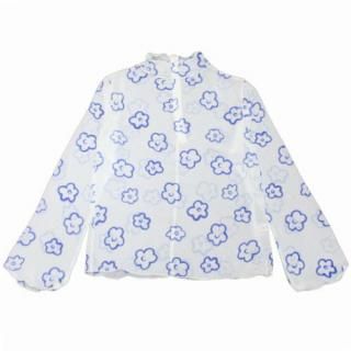 POPPY ݥԡ Flower graffiti see-through tops(blue) åȥ F եۥ磻