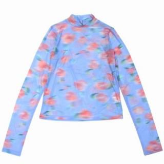 POPPY ݥԡ Blur pink flowers see-through tops (High neck) åȥ F ֥롼