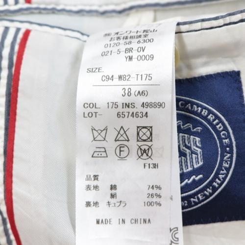 未使用 J.PRESS ジェイプレス シアサッカー パンツ 86 ブルーホワイト 新品 J.PRESS ジェイプレス シアサッカー パンツ 86 ネイビー