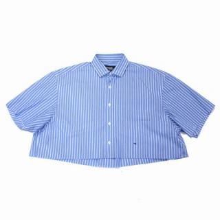 HOMME girl  륺 OVERSIZED STRIPE CROPPED SHIRT Ⱦµȥ饤ץ S ֥롼