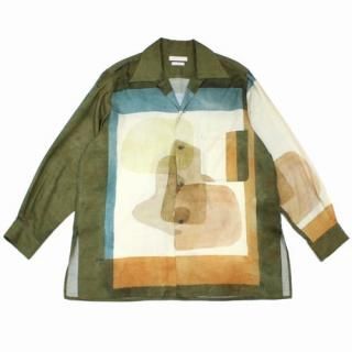 YOKE 衼 23AW PRINTED OPEN COLLAR SHIRT  2 
