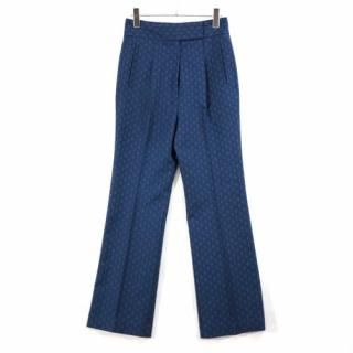 Mame Kurogouchi ޥ᥯ 19AW WOOL KOMON JACQUARD BOOT CUT PANTS 㥬 ֡ĥå ѥ 1 ֥롼