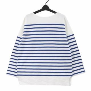6(ROKU)  RASCHEL BORDER PULLOVER ܡ åȥ ۥ磻 ֥롼