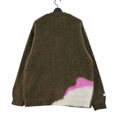 アンダーカバー　undercover 24AW モヘアニット　新品　サイズ2 UNDERCOVER アンダーカバー 24AW 裾端配色モヘアニットカーディガン 3