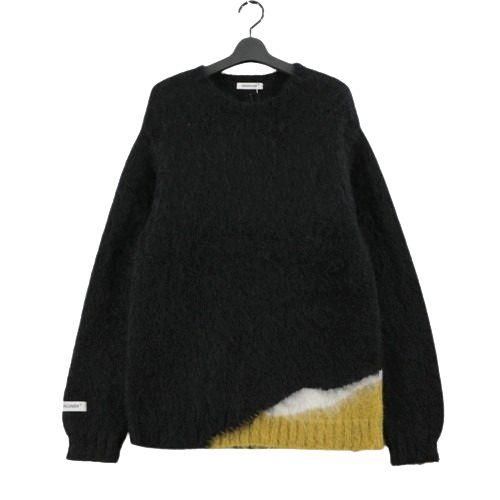 UNDERCOVER　アンダーカバー　モヘア　ニット　AFFA UNDERCOVER アンダーカバー 24AW 裾端配色モヘアニット 3 ブラック