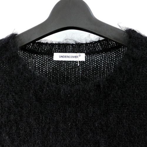 UNDERCOVER アンダーカバー 24AW 裾端配色モヘアニット 3 ブラック