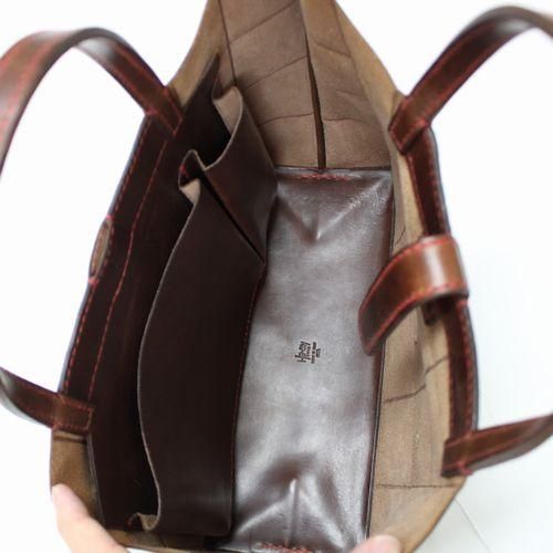 HENRYCUIR アンリクイール レザートートバッグ ブラウン