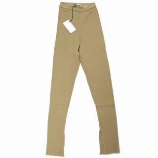 AURALEE ꡼ 19SS HIGH GAUGE RIB SLIT TIGHTS KAHKI BEIGE 쥮 1 ١