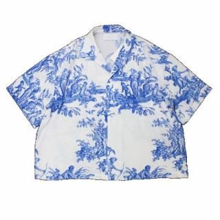 UNUSED 桼 24SS 4 continents print short sleeve shirt Ⱦµ V&A ʪ 0 ۥ磻/֥롼