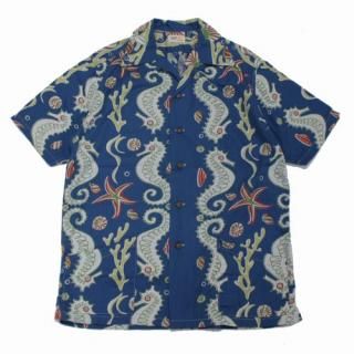 JOHNGLUCKOW by WAREHOUSE  󥰥å ϥ 24SS JG-19 Seahorse vs Starfish Print Shirt  ϥ 40 ֥롼