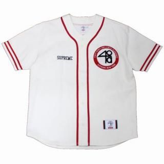 Supreme ץ꡼ 25SS 40 Acres Twill Baseball Jersey ١ܡ륷 M եۥ磻
