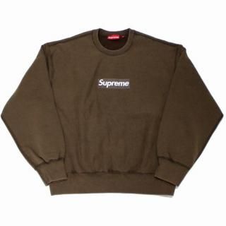 Supreme ץ꡼ 25SS Washed Box Logo Crewneck Brown ܥå å M ֥饦