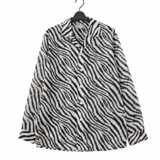 BED j.w. FORD ٥åɥե 21AW Open color shirts zebra pattern ץ󥫥顼 ֥ 0 ۥ磻 ֥å