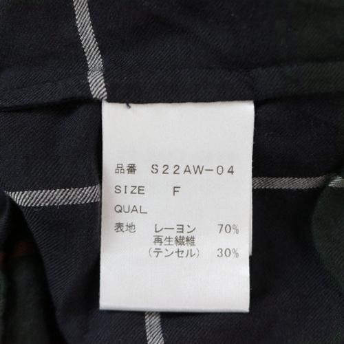 SINME シンメ 22AW チェックブラウス シャツ グリーン fit=scale-down,w=1200