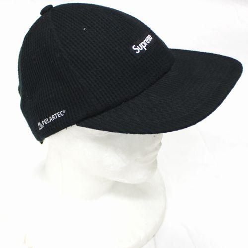 Supreme ブラック キャップ 24aw Supreme シュプリーム 24AW Polartec Waffle Small Box 6-Panel