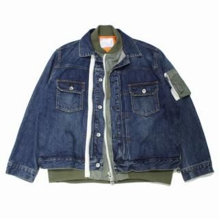 sacai  Denim x Nylon Twill Jacket 1 ֥롼