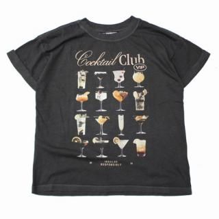 GIRLDANGEROUS for LULU ǥ󥸥饹 ե  25SS boyfriend tee - Cocktail Club T XS ֥å