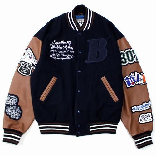 Better Gift Shop × Nepenthes × ROOTS varsity jacket