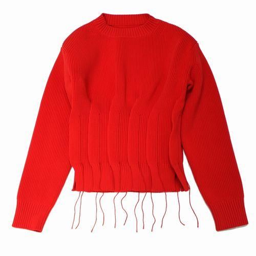 Sacai サカイ 24SS Knit Pullover ニット 1 レッド - ブランド古着買取