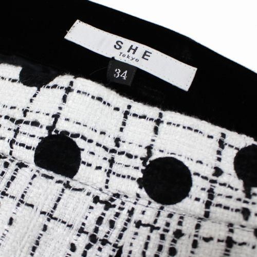sale【新品未使用】shetokyo Vivienne Tweed Dot34 SHE Tokyo シートーキョー Vivienne Tweed Dot ツイード ドット