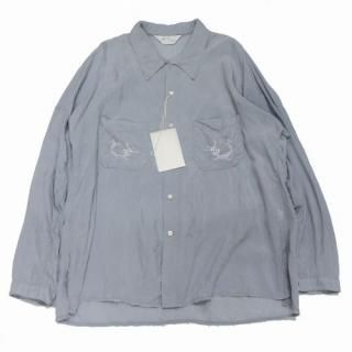 ANCELLM 󥻥 25SS AGING EMBROIDERY SHIRT  ֥꡼  2 å֥롼