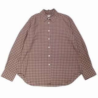 Ernie Palo ˡѥ Silk Cotton Check Shirt 륯åȥ å 38 ֥饦