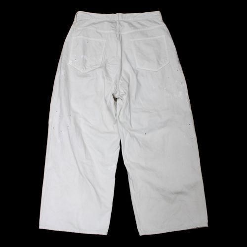 【美品】名作 即完モデル 25SS Ancellm アンセルム ホワイト デニム ANCELLM アンセルム 25SS DAMAGE WIDE 5P DENIM PANTS ダメージ ワイド