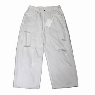 ANCELLM 󥻥 25SS DAMAGE WIDE 5P DENIM PANTS ᡼ 磻 5P ǥ˥ѥ 3 ۥ磻