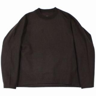 NONNOTTE �ΥΥå� 24AW Super120' Heavy Inlay Melton Draping C/N Pullover �˥å� 5 �֥饦��