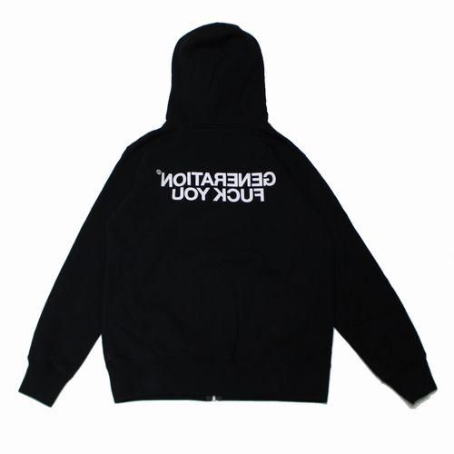 fr2golf スェットパーカー　ブラック　XL 9月新作 完売品 Supreme × UNDERCOVER 16AW Generation Fuck You Zip Up Sweat