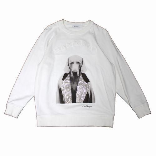 MAX MARA 犬プリント スウェット ホワイト　マックスマーラ　ドッグ MAX MARA 犬プリント スウェット ホワイト マックスマーラ ドッグ Dog