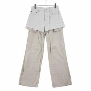 kotohayokozawa ���ȥϥ襳���� 24SS Layered Denim Pants �쥤�䡼�ɥǥ˥�ѥ�� M ���եۥ磻�� �١�����