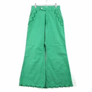 MASU २桼 22SS SCALLOP FLARE PANTS å ե쥢 ѥ 44 ꡼