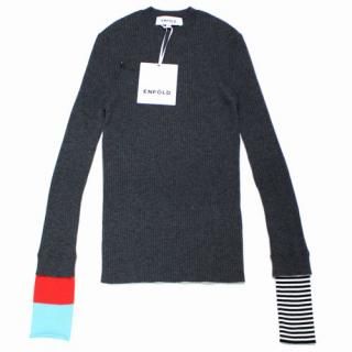 ENFOLD ե 25SS RIB PULLOVER  ץ륪С 38 졼