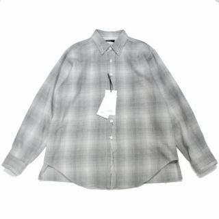ensou. 󥽥 25AW Rough Cut Shirt եåȥ L ۥ磻ȡߥ֥å
