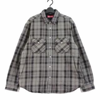 Supreme ץ꡼ 24SS Quilted Flannel Snap Shirt ƥåɥե󥹥ʥåץ M 졼