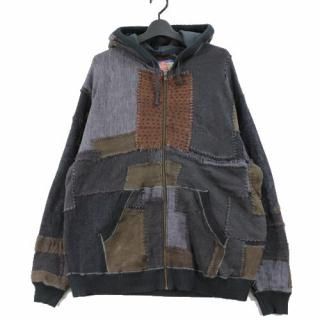 Supreme  blackmeans Patchwork Zip Up Hooded Sweater ץ꡼ ֥åߡ ѡ L 졼