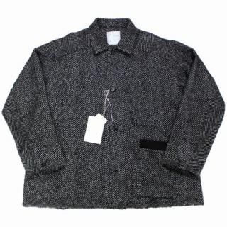 ANCELLM 󥻥 25AW DAMAGE WOOL HERRINGBONE COVER ALL ᡼إܡ С 㥱å 3 ֥å