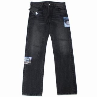 M.U.Lヴィンテージリメイクデニムライン入パンツユニセックス　ブラック WILLFULLY（ウィルフリー）の「slit more high tuck design denim