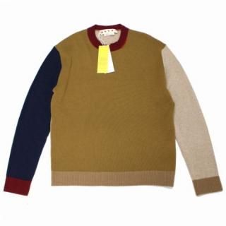 MARNI �ޥ�� 25AW ICONIC CASHMERE GAUGE 5 ���顼�֥��å� �����ߥ� ���롼�ͥå� �˥å� 48 ������