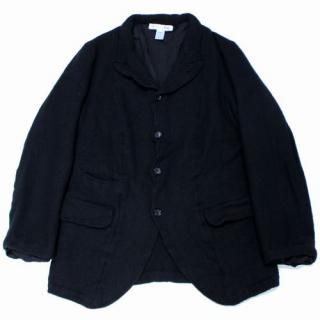COMME des GARCONS SHIRT ����ǥ���륽�󥷥�� 22AW plain broadcloth wool ��� ������ ���㥱�å� L �֥�å�
