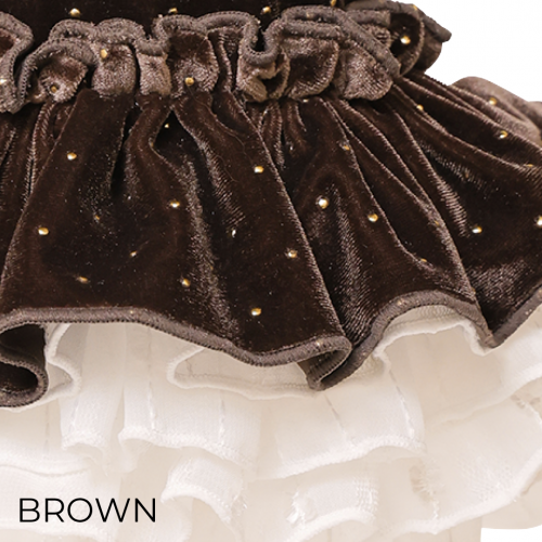 【新品タグ付き未開封】ゴッドピバ新作ドットプリマワンピースSMサイズブラウン 新品タグ付き未開封】ゴッドピバ新作ドットプリマワンピースSM