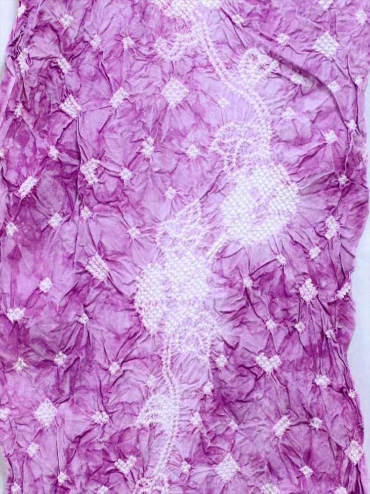 絞り　浴衣　反物 絞り浴衣反物「三浦牡丹 水色」女性浴衣 レディース浴衣 絞り